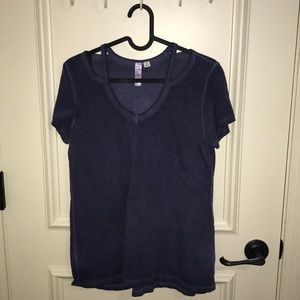 Navy blue short sleeve shirt